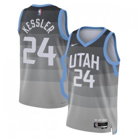 Män Utah Jazz Tröja Walker Kessler Nike 2025-26 City Edition Grå Swingman
